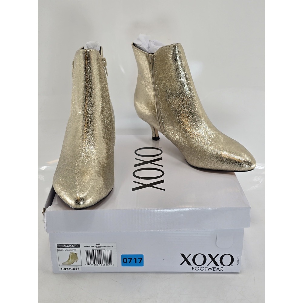 NIB XOXO Footwear Girls Kyrie Bootie - Platinum Glitter - Size 9M
